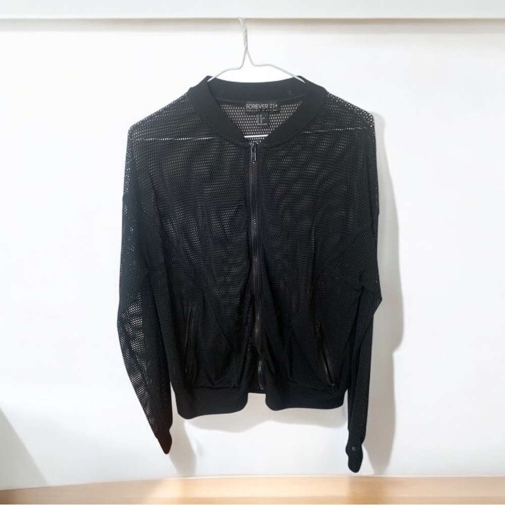 Forever 21 Black Mesh Jacket